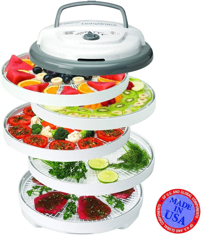 Nesco FD-75A Snackmaster Pro Food Dehydrator, For Snacks, Fruit, Beef Jerky, Gray - Image 3